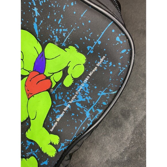 Vintage TEENAGE MUTANT NINJA TURTLES 1989 MIRAGE STUDIOS TRAVEL Carry Zip Bag - Picture 2 of 8